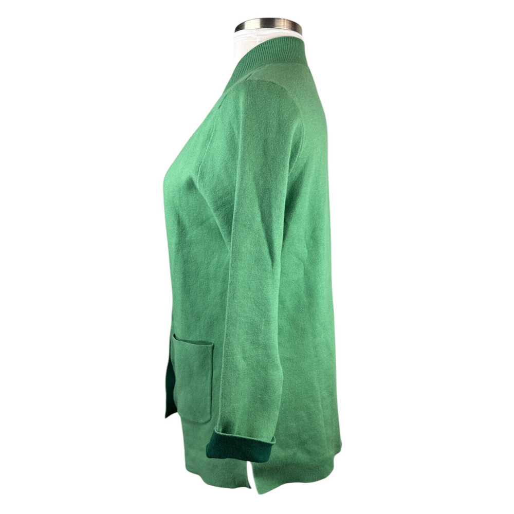 NWT J. Jill Majestic Open Front Cardi Sweater Cardigan Green MP Medium Petite - Picture 6 of 14